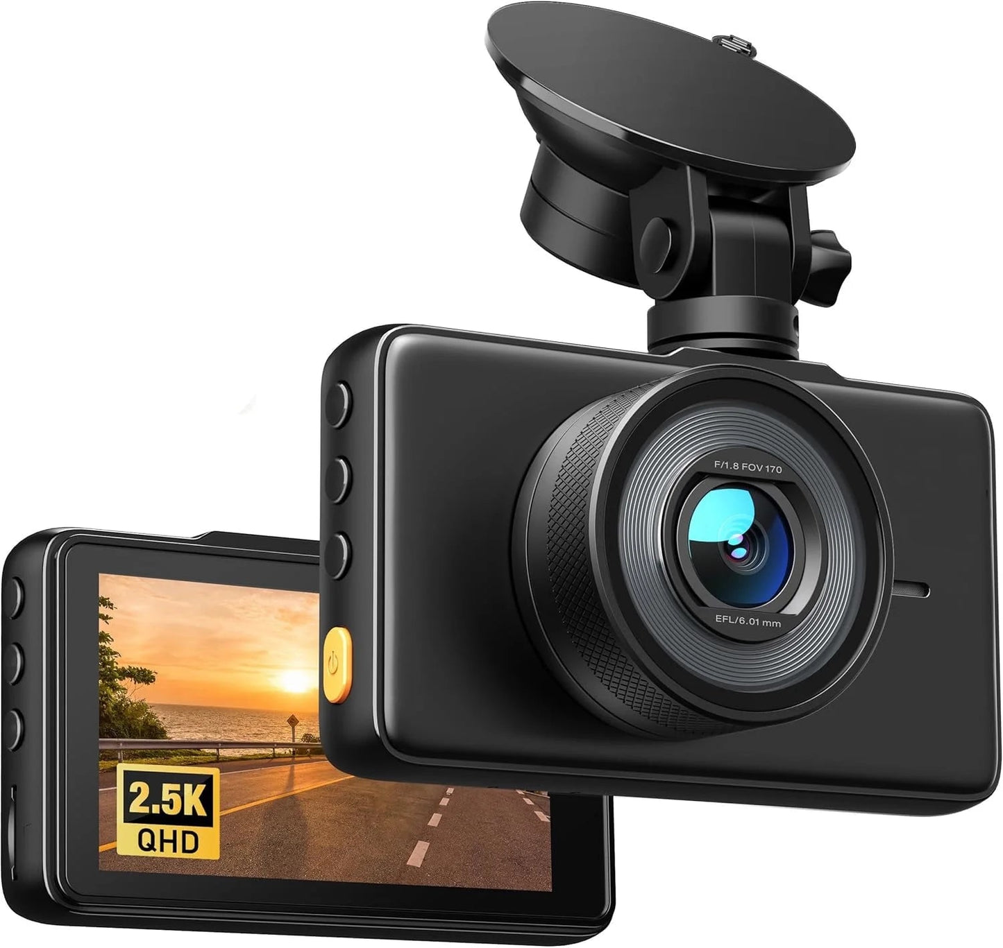Dash Cam Front and Rear, 4K+1080P Dual Car Camera, Parking Monitor, Loop Recording