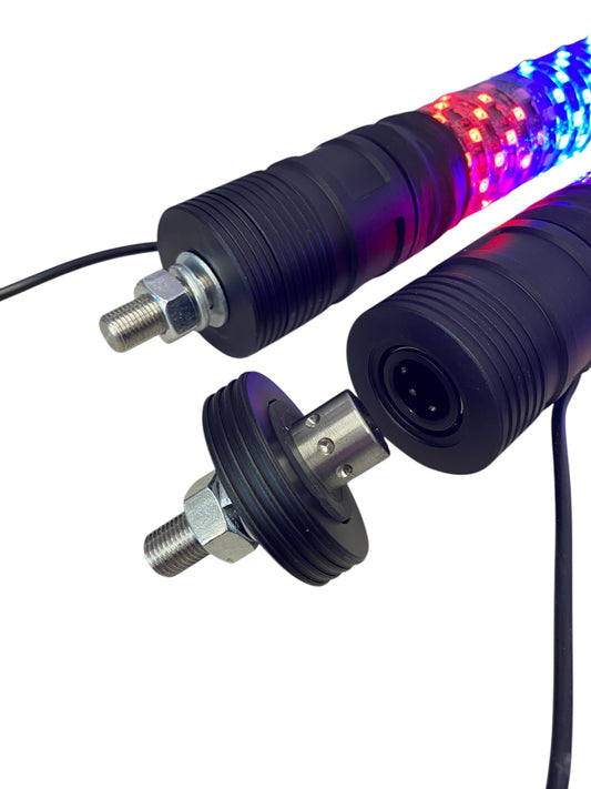 2' Full Color RGB Fat Whip Pair With Bluetooth/Remote